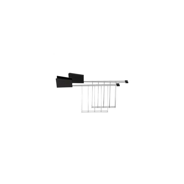 Alessi MDL08RACKB Plissé Set 2 Pinzas para Tostador Negras - Diseñado por Michele De Lucchi Alessi MDL08RACKB Plissé Set 2 Pinzas para Tostador Negras - Diseñado por Michele De Lucchi