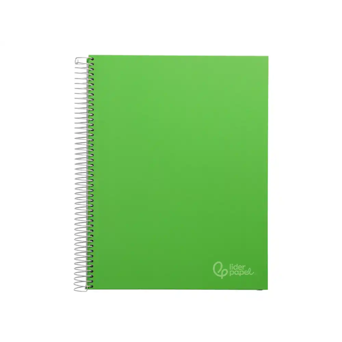 Liderpapel Cuaderno espiral Micro Jolly A4, 140 hojas, cuadro 5mm, 75gr, verde, espiral, tapa forrada 1