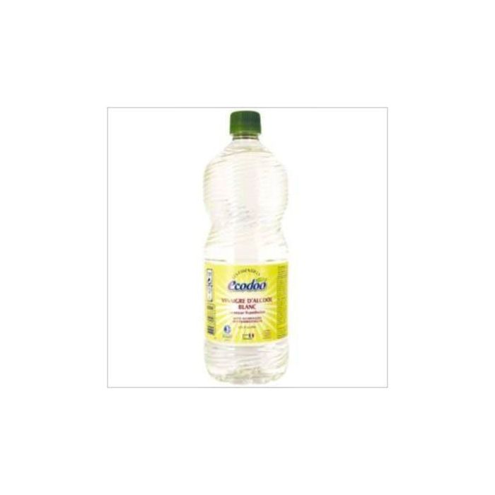 ECODOO Vinagre Blanco Frambuesa 1L EcoCert. Limpiador ecológico multiusos desinfectante y antical. Ideal hogar, cocina y baño.