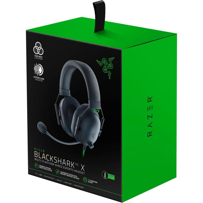 Razer BlackShark V2 X Auriculares Gaming Inalámbrico Sonido Virtual 7.1 Micrófono HyperClear Multiplataforma Negro 6 Razer BlackShark V2 X Auriculares Gaming Inalámbrico Sonido Virtual 7.1 Micrófono HyperClear Multiplataforma Negro 6