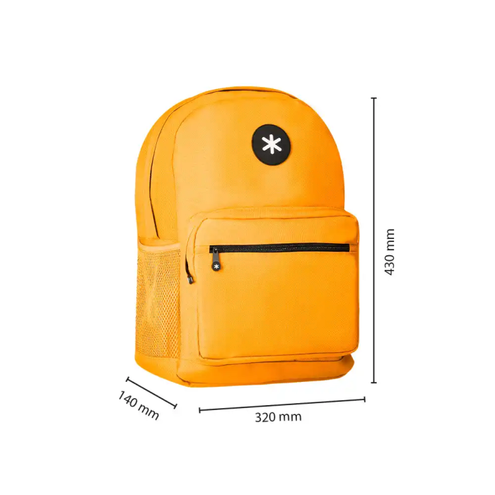 Antartik Mochila Mostaza con Bolsillo para Portátil 15,6' y Compartimentos, 320x140x430 mm 1