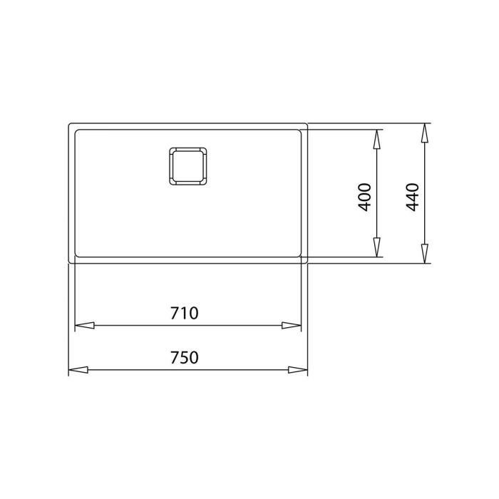 Fregadero de Un Seno Teka 115000054 Acero