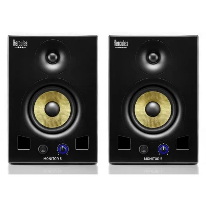 Hercules Monitor de Altavoz 5 - 2x80 Watts RMS - 160 Watts Peak Power - Woofer 5' Kevlar 1