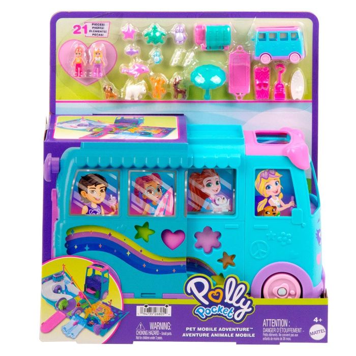 Estuche Furgoneta Aventura Animal Polly Pocket Jcc22 1