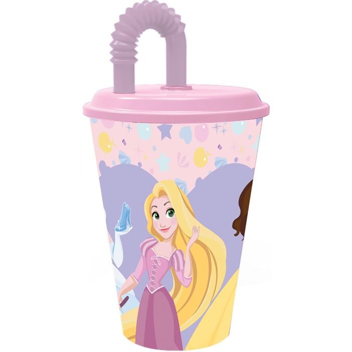 Disney CZ11362 Vaso Easy Sport Principesse 430 mL con Tapa y Pajita Reutilizable Plástico sin BPA para Niños +4 Años Disney CZ11362 Vaso Easy Sport Principesse 430 mL con Tapa y Pajita Reutilizable Plástico sin BPA para Niños +4 Años