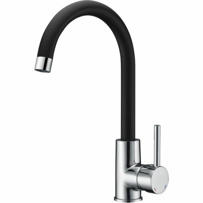 Edouard Rousseau ROU8414194270668 Mezclador de Lavabo Bicolor Negro y Cromo