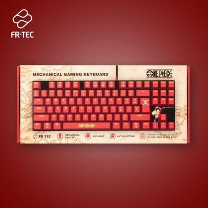 Teclado y Ratón FR-TEC OP4001 QWERTY Burdeos 1 Teclado y Ratón FR-TEC OP4001 QWERTY Burdeos 1