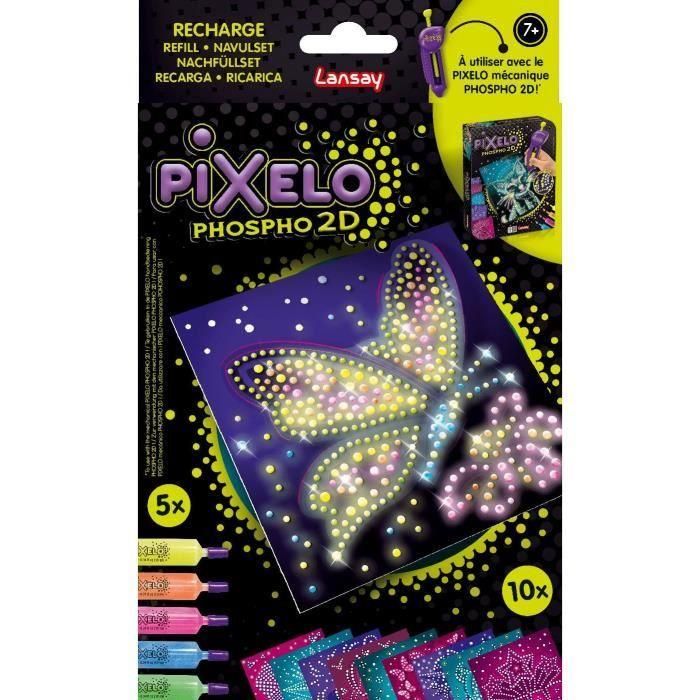 Lansay LAN3181860202869 Recambio Pixelo Phospho 2D - 10 Ilustraciones Fosforescentes para crear y brillar en la oscuridad - A partir de 7 años Lansay LAN3181860202869 Recambio Pixelo Phospho 2D - 10 Ilustraciones Fosforescentes para crear y brillar en la oscuridad - A partir de 7 años