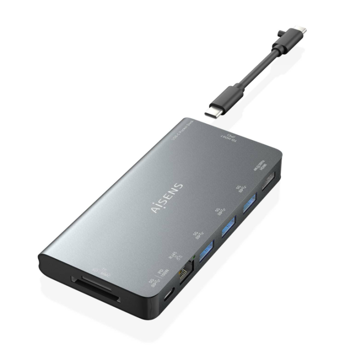 AISENS ASUC-8P015-GR base para portátil y replicador de puertos Alámbrico USB 3.2 Gen 1 (3.1 Gen 1) Type-C AISENS ASUC-8P015-GR base para portátil y replicador de puertos Alámbrico USB 3.2 Gen 1 (3.1 Gen 1) Type-C