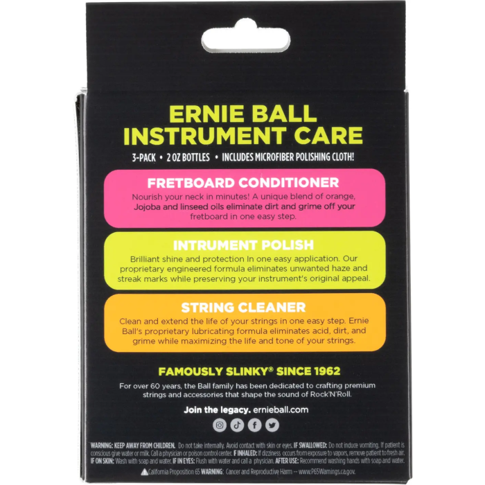 Ernieball Kit Mantenimiento Guitarra con Gamuza Microfibra y Limpiador de Cuerdas 2 Ernieball Kit Mantenimiento Guitarra con Gamuza Microfibra y Limpiador de Cuerdas 2