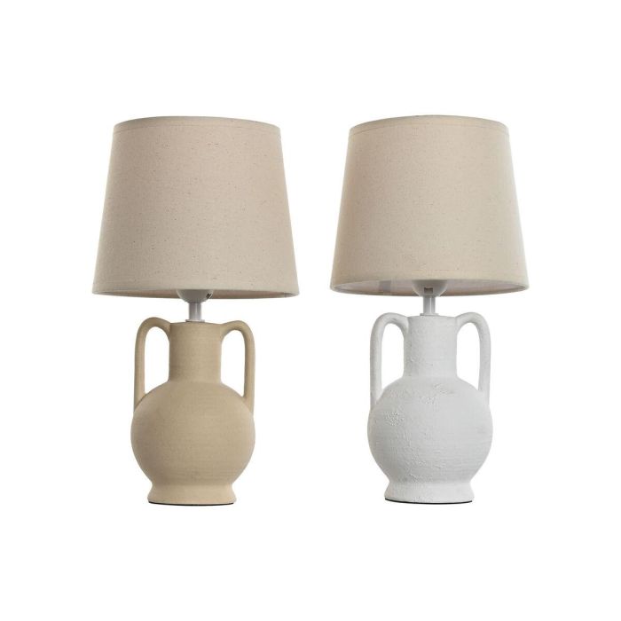 Lampara Sobremesa Romantico DKD Home Decor Blanco Beige 20 x 36 x 20 cm (2 Unidades) Lampara Sobremesa Romantico DKD Home Decor Blanco Beige 20 x 36 x 20 cm (2 Unidades)