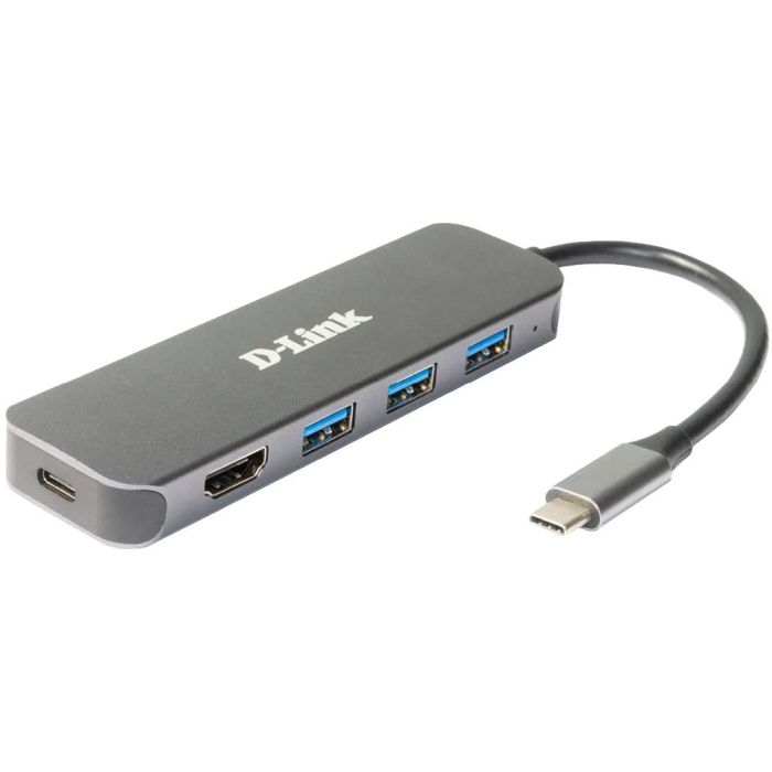 D - Link Dub - 2333 Docking Station USB Tipo C con 4K Ultra HD, 3 Puertos USB 3.2 Gen 1, HDMI 1.4, Compatible con Windows y Mac