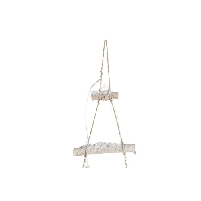 DKD Home Decor Decoración Colgante Navidad Alpina de Árbol con Luz LED, Flores Secas y Alimentación a Pilas AA - Marrón 93 cm 1