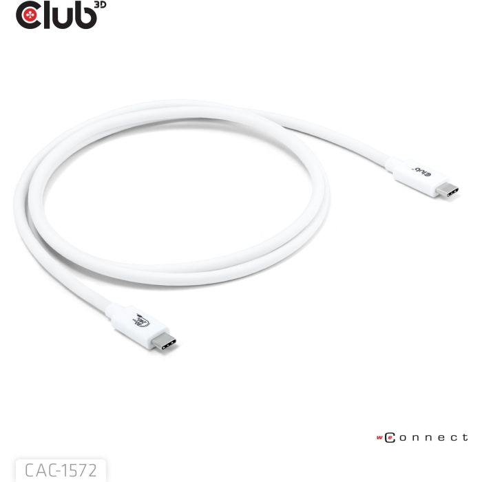 Club3D Kabel USB-C 80Gbps zertifi. PD240W/8K240Hz 1.2m weiß 5