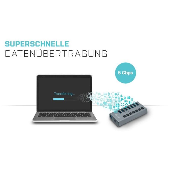 Hub USB i-Tec U3CHARGEHUB7 7 Hub USB i-Tec U3CHARGEHUB7 7