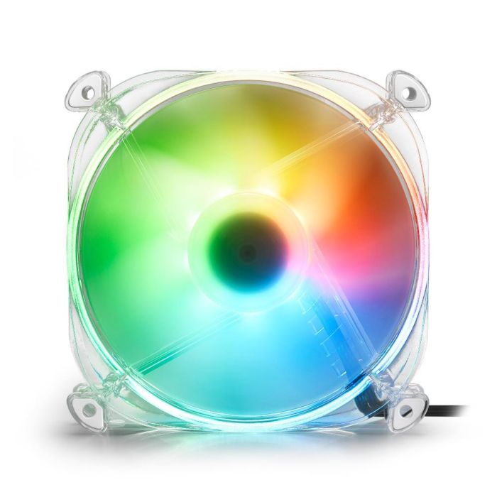 Sharkoon Ventilador Shark Disc PWM RGB 120mm transparente, para PC, 400-1400 RPM, 82.35 m³/h, 24.8 dB 3 Sharkoon Ventilador Shark Disc PWM RGB 120mm transparente, para PC, 400-1400 RPM, 82.35 m³/h, 24.8 dB 3