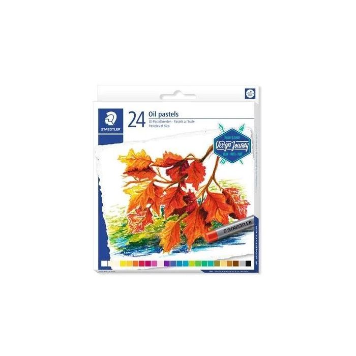 Staedtler Ceras Blandas Pasteles Al Óleo 70 mm, Colores Surtidos, Estuche 24 Unidades Staedtler Ceras Blandas Pasteles Al Óleo 70 mm, Colores Surtidos, Estuche 24 Unidades
