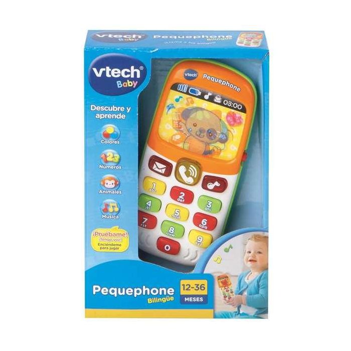 Teléfono pequephone con luces, sonidos, 8 melodías y 2 canciones (bilingüe) 14,8x10,6x7,5 cm 3 Teléfono pequephone con luces, sonidos, 8 melodías y 2 canciones (bilingüe) 14,8x10,6x7,5 cm 3