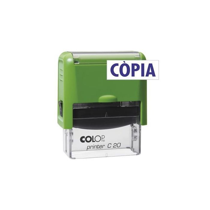 Colop Sello Printer C20 Formula " Còpia " Catalán Almohadilla E-20 14x38 mm Azul Carcasa Rojo Y Verde Colop Sello Printer C20 Formula " Còpia " Catalán Almohadilla E-20 14x38 mm Azul Carcasa Rojo Y Verde