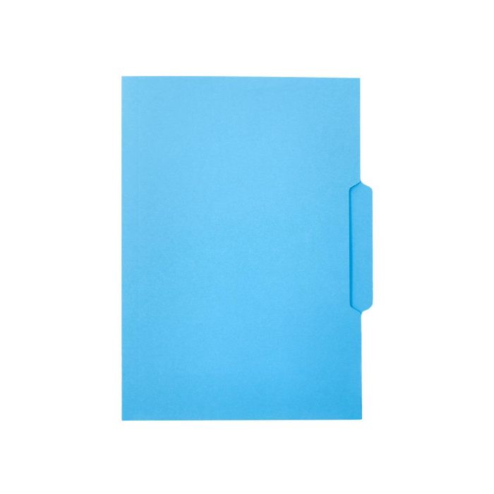 Subcarpeta Cartulina Liderpapel Folio Pestaña Central 240 gr-M2 Azul 50 unidades 2