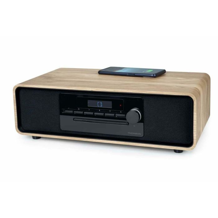 Microsistema Bluetooth - THOMSON - Negro - FM/CD/MP3/USB/Radio inducción, 60W, Ecualizador, Mando a distancia, Fuente de alimentación. 230V