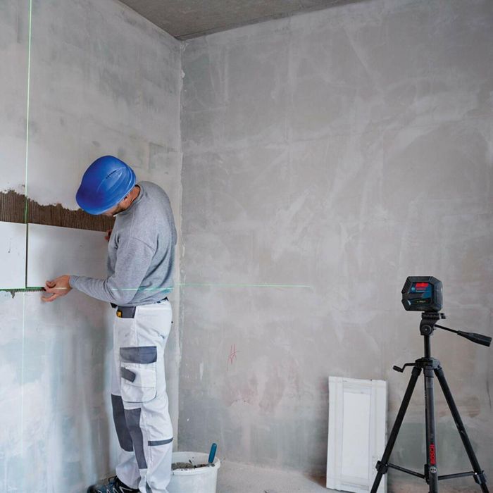 Bosch GCL 2-50 G + RM 10 Láser combinado de líneas y puntos de plomada verdes, alta visibilidad, protección IP64, 15 m de alcance para líneas 2 Bosch GCL 2-50 G + RM 10 Láser combinado de líneas y puntos de plomada verdes, alta visibilidad, protección IP64, 15 m de alcance para líneas 2