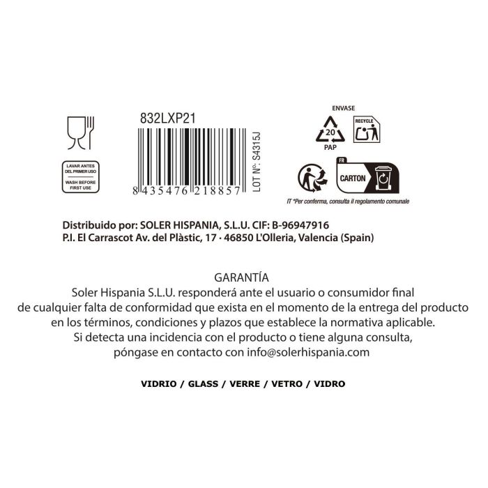 La Mediterranea Copa Sidari 350 cc Mora, 9 cm de diámetro x 17 cm de alto (36 Unidades) 4