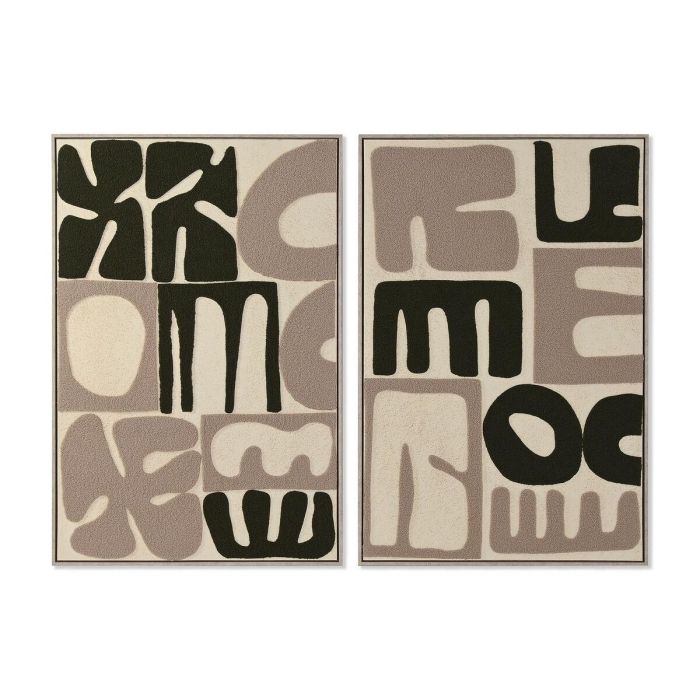 Cuadro Home ESPRIT Verde Beige Abstracto Moderno (2 Unidades) Cuadro Home ESPRIT Verde Beige Abstracto Moderno (2 Unidades)