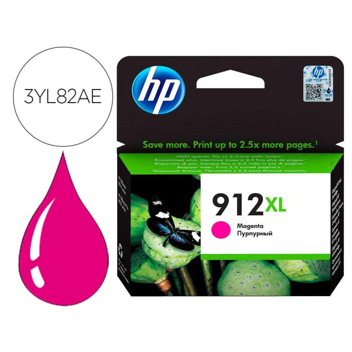 Ink-Jet Hp 912 XL Officejet 8010 - 8020 - 8035 Magenta 825 Pag