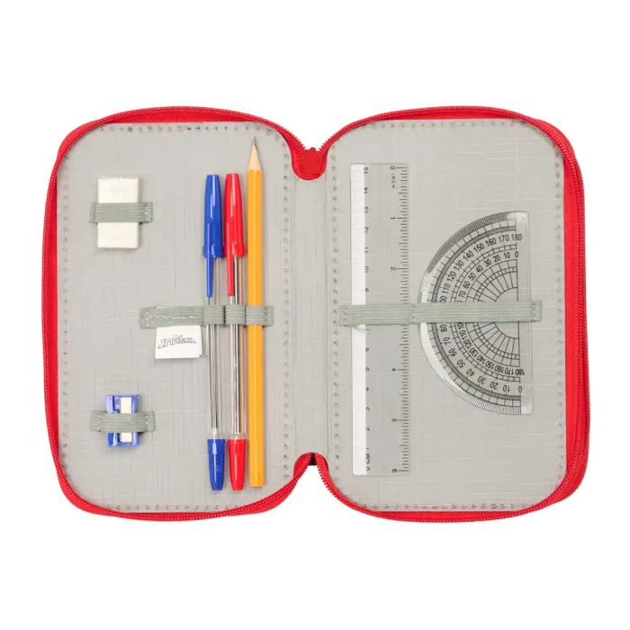 Safta Plumier Triple 37 Piezas Spider-Man 12,5x19,5x5,5cm 2