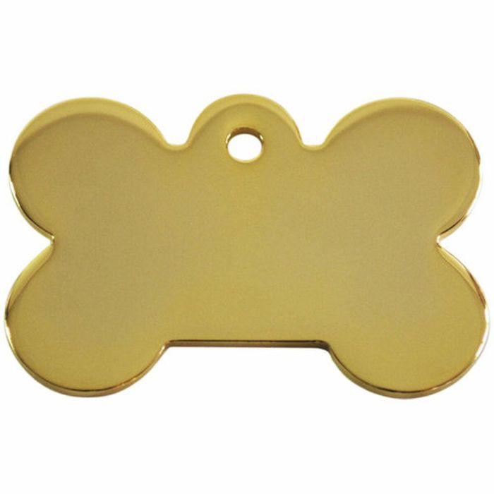 Placa identificativa para collar Imarc Bone Amarillo Dorado 1