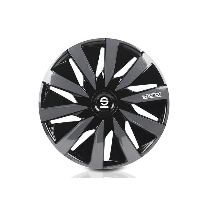 Tapacubos Sparco Lazio Negro/Gris 14" (4 uds) 1 Tapacubos Sparco Lazio Negro/Gris 14" (4 uds) 1