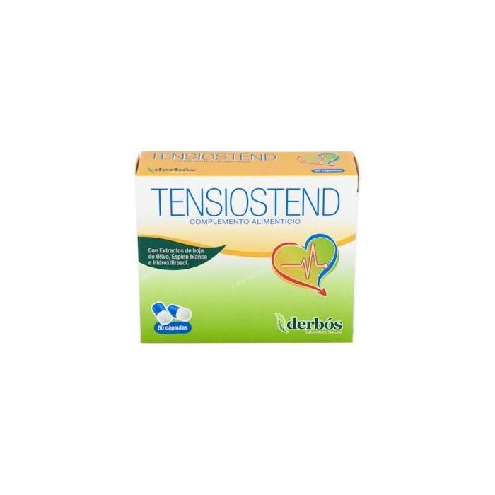DERBOS Tensiostend 60 Cápsulas – Mantenimiento normal de la tensión arterial con Olivo y Espino blanco