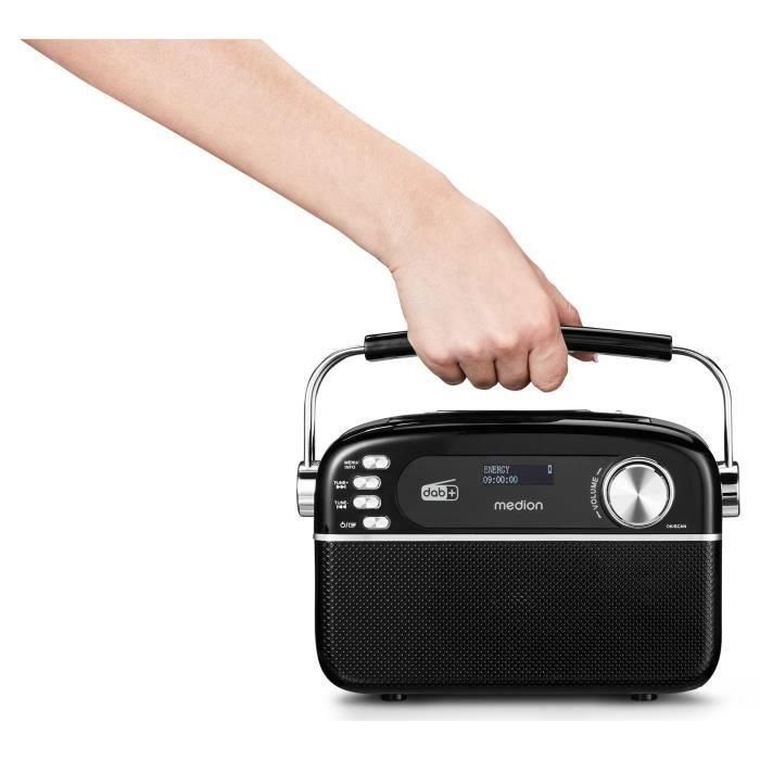 Radio retro - MEDION - DAB/FM - Mono 2,5 W RMS - Negra 5 Radio retro - MEDION - DAB/FM - Mono 2,5 W RMS - Negra 5