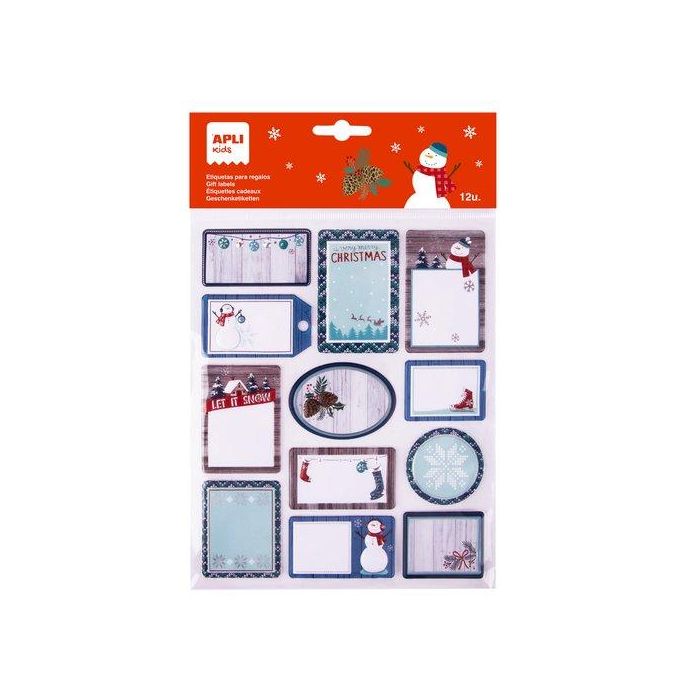 Etiquetas Regalo Bolsa Apli Navidad Bolas 1H (19608) (Set de 5)