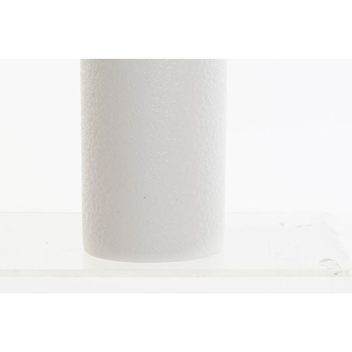 DKD Home Decor Jarrón de Cerámica Estilo Scandi Nórdico Blanco, Medidas: 8 cm Largo, 9.5 cm Ancho, 20 cm Alto, Pack de 2 Unidades 2