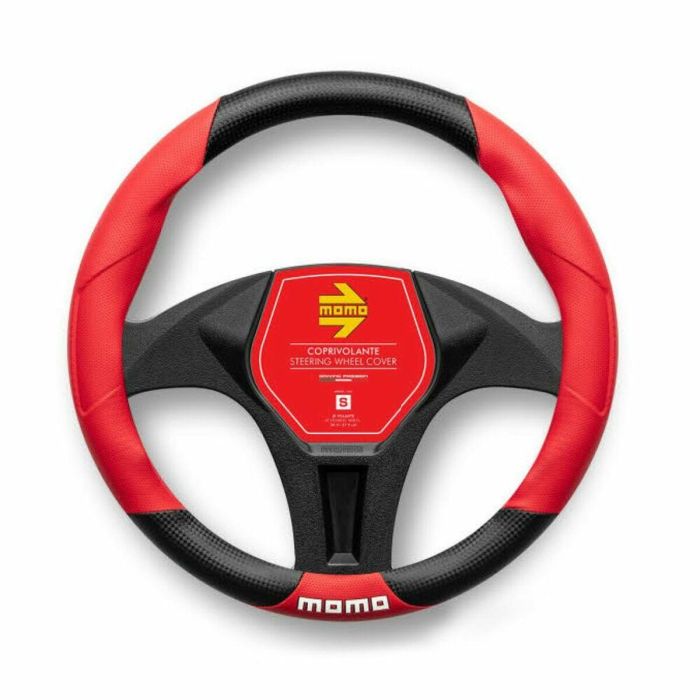 Funda Volante Momo Tuning Universal Negro Y Rojo 38-39 cm MOMLSWC016BR