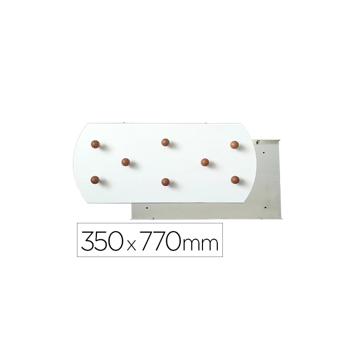 Sie Perchero de Pared Blanco con 8 Colgadores de Madera de Haya 350x770 mm 0 Sie Perchero de Pared Blanco con 8 Colgadores de Madera de Haya 350x770 mm 0