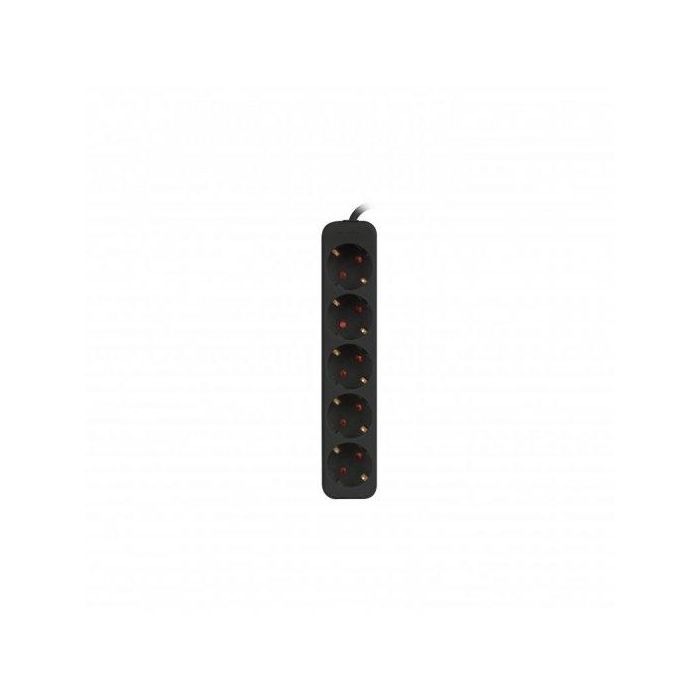 Lanberg PS0-05F-0300-BK base múltiple 3 m 5 salidas AC Interior Negro 1 Lanberg PS0-05F-0300-BK base múltiple 3 m 5 salidas AC Interior Negro 1