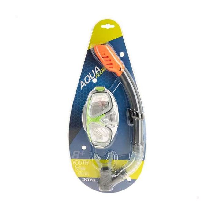 Intex Gafa de Buceo con Lentes de Silicona y Tubo Respirador para Snorkel Modelo Rider Niños +8 Años 3