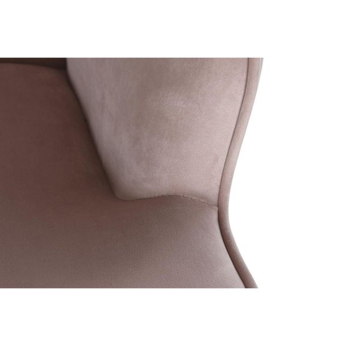 DKD Home Decor Butaca Scandi Rosa - Sillón Individual Poliéster y Madera Desmontable - Medidas 75x69x96 cm, Asiento 43cm 3