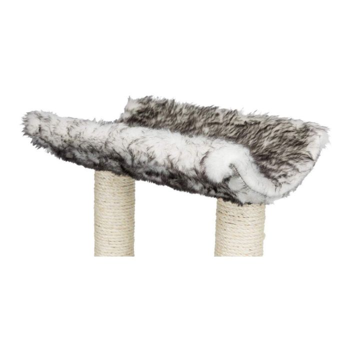 TRIXIE Isaba Cat tree Altura 62 cm felpa blanco y negro y sisal natural 3