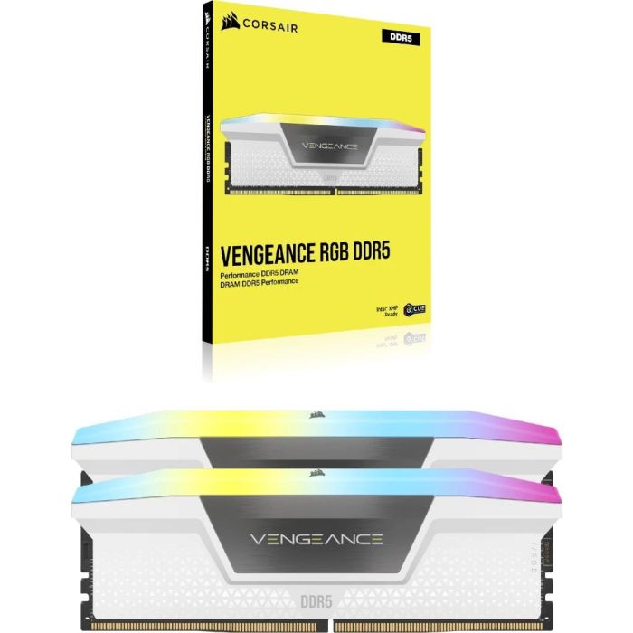 Corsair CMH64GX5M2B6000C30W 64GB DDR5 6000MHz CL30 Kit (2x32GB) Vengeance RGB W para PC 1