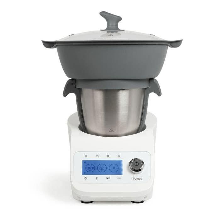 Livoo DOP219W Robot de cocina multifunción Super Cooker 1000W 3.5L Acero Inoxidable 12 Velocidades Pantalla LCD Blanco 1 Livoo DOP219W Robot de cocina multifunción Super Cooker 1000W 3.5L Acero Inoxidable 12 Velocidades Pantalla LCD Blanco 1
