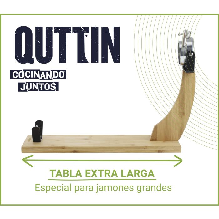 Jamonero de Bambú con Rótula Giratoria Quttin (3 Unidades) 6 Jamonero de Bambú con Rótula Giratoria Quttin (3 Unidades) 6