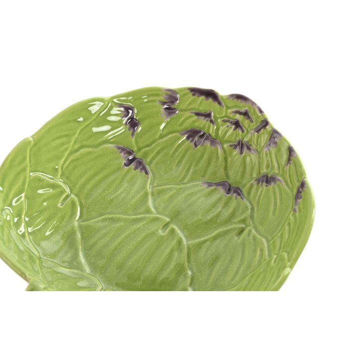 DKD Home Decor Plato Moderno Gres Verde 20.6 x 19 x 5 cm (4 Unidades) Apto Microondas y Lavavajillas 1