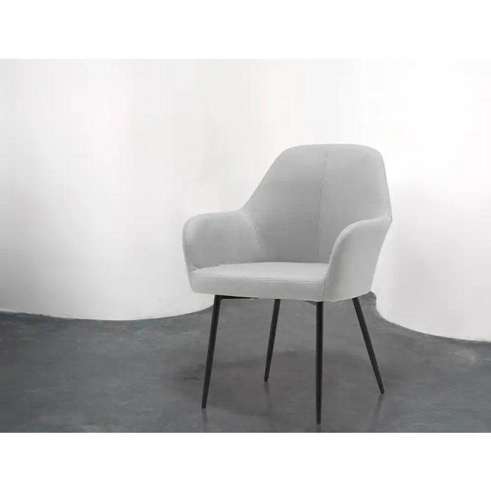 Q-connect Silla Confidente Siemione Base Metálica Color Gris Claro Altura Máx 820 mm Profundidad 580 mm Anchura 570 mm Tapizado en Tela 12