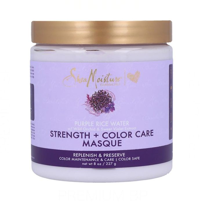 Shea Moisture Mascarilla Purple Rice Water Strength + Color Care para Cabello Teñido 227g - Hidratación y Fuerza