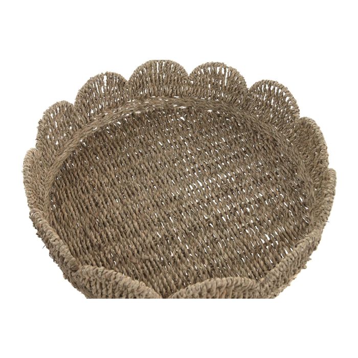 DKD Home Decor Bandeja Balines Seagrass y Metal Natural 45x45x12 cm Set 2 Unidades DKD Home Decor Bandeja Balines Seagrass y Metal Natural 45x45x12 cm Set 2 Unidades