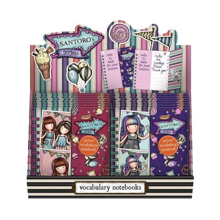 Gorjuss Display 16 Libretas Vocabulario Fairground "Carousel" 31,5x16,8x8,5cm